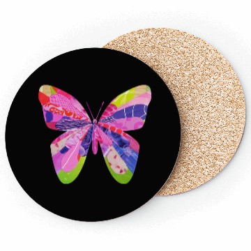 Discover Butterfly design unique collage bug art garden Coasters