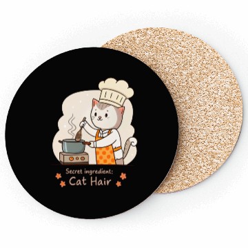 Discover Gourmet Cat Hair Cuisine Coasters