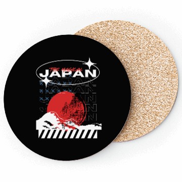 Discover Black Blue Creative Streetwear Japan Coasters