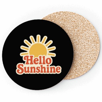 Discover Sunrise Hello Sunshine Illustration Coasters