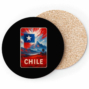 Discover Chile Travel Art Coasters