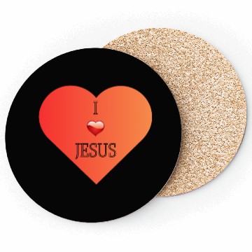 Discover I Love Jesus Heart Design Coasters