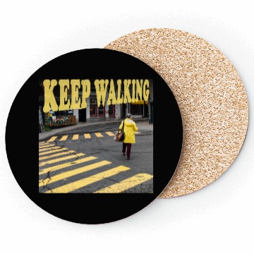 Discover Yellow Crosswalk Vibes Coasters