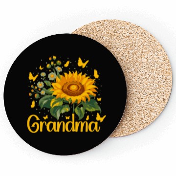 Discover Grandma Sunflower Appreciation Design Coasters