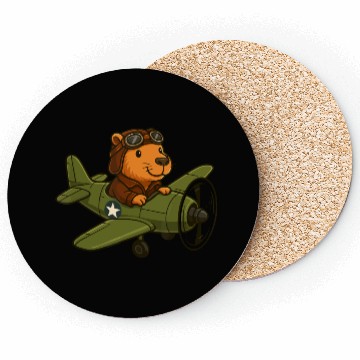 Discover Flying Beaver Pilot in Plane Coasters