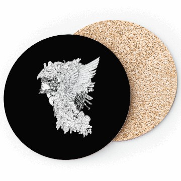 Discover Steampunk Valkyrie Flower Power Coloring Coasters