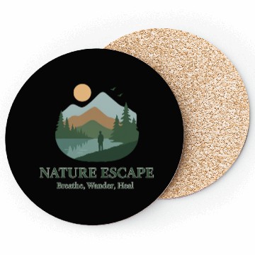 Discover Serene Mountain Nature Escape Design Coasters