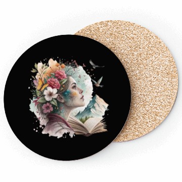 Discover Floral Mind – Surreal Nature Collage Coasters