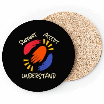 Discover Support Accept Understand Autism Advocacy Coasters