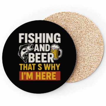 Discover Fishing and Beer Combo Coasters