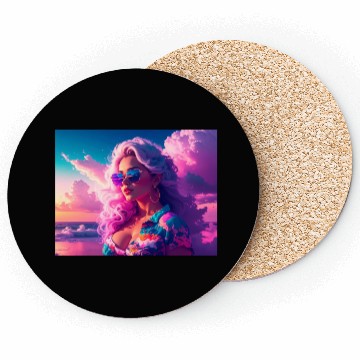 Discover Vibrant Beach Sunset Portrait Coasters