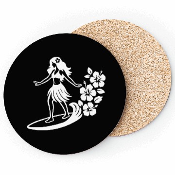 Discover Surfing Hula Coasters