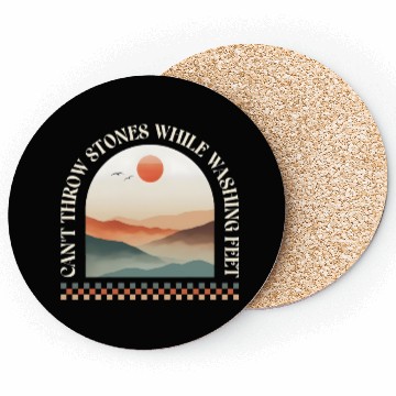 Discover Canyon Sunset Inspirational Can't Throw Stones Coasters