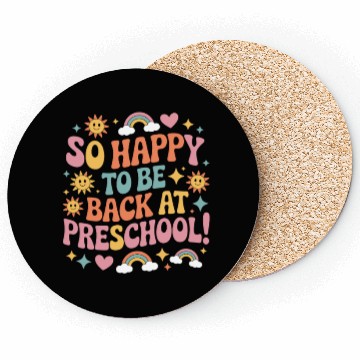 Discover Funny Back to School Preschool Teacher Coasters