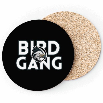 Discover Eagle Head Bird Gang Logo Design Coasters