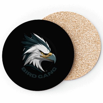 Discover Majestic Eagle Bird Ganging Logo Coasters