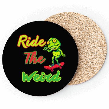 Discover Ride the Weird, Frog, Funny, Coasters Design ,