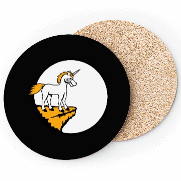 Discover Unicorn Cliff Moon Mountain Evil Angry Bad Mood Coasters