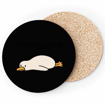 Discover Unproductive Duck Illustration for Humor  Coasters