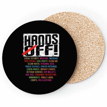 Discover Hands Off My Social Security Protection Coasters