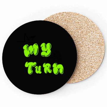 Discover "MY TURN" Bold Neon Bubble Letter Coasters – Streetwear