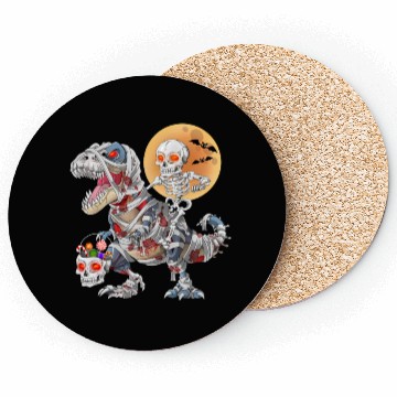 Discover Skeleton Riding Zombie Mummy Dinosaur Halloween Coasters
