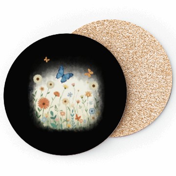 Discover Flowers and butterflies Coasters
