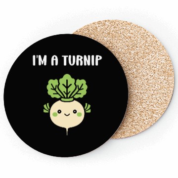 Discover Turnip Character Illustration Coasters