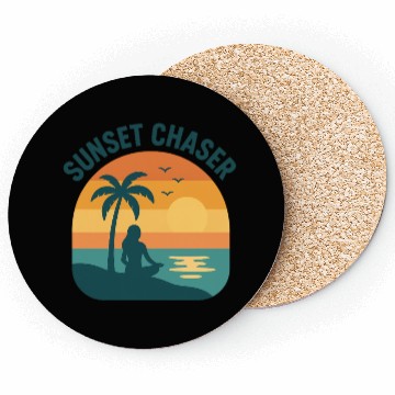 Discover Sunset Chaser Beach Vibes Design Coasters