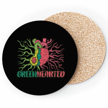 Discover Greenhearted Avocado Heart Coasters