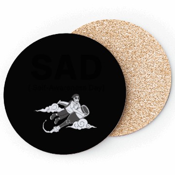 Discover SAD – Self-Awareness Day Coasters for Happy Lone Wolves