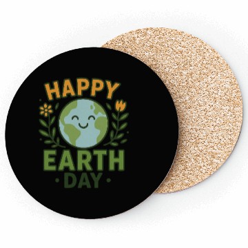 Discover Happy Earth Day Eco-Friendly Design Coasters