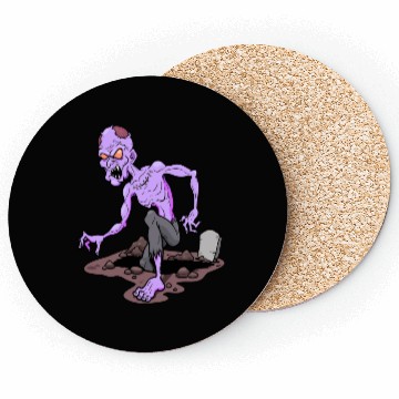 Discover Horror Zombie Monster Illustration Coasters