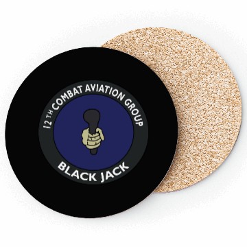 Discover Army 12th Combat Aviation Group Black Jack Coasters