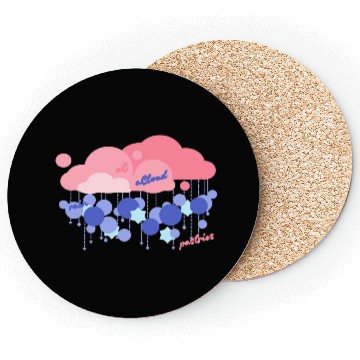 Discover Pastel Rain Cloud with Star Accents Coasters