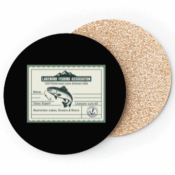Discover Fishing License PR Coasters