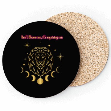 Discover Lunar Zodiac Lion with Celestial Crest Coasters