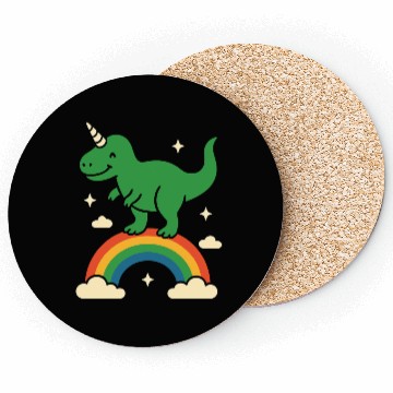 Discover Whimsical Dinosaur with Rainbow Arch Coasters