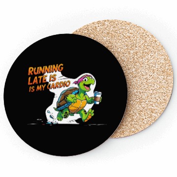 Discover Turtle Running Late with Coffee Coasters