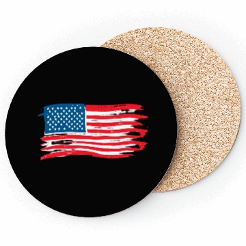 Discover Abstract American Flag Art Print Coasters