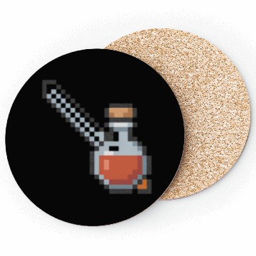 Discover Pixel Art Vampire Potion Design Coasters