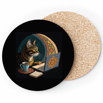 Discover I are programmer - cool hacker cat- islamic mood Coasters