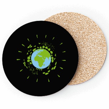 Discover Our Green Planet Earth Cool Illustration Coasters