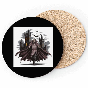 Discover Vampire Count Gothic Castle Print Coasters