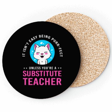 Discover Substitute Teacher Cat Lover Coasters