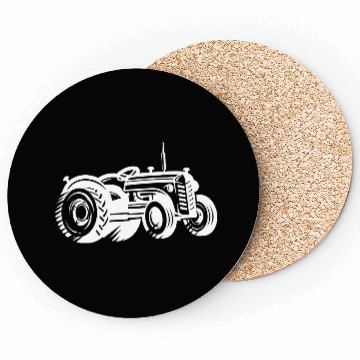 Discover Tractor Silhouette Farmer Agriculture Coasters