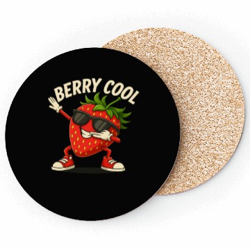 Discover Berry Cool Strawberry Coasters – Funny Back to School