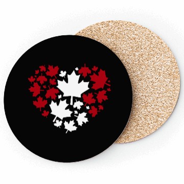 Discover Heart-Shaped Maple Leaf Pattern Coasters