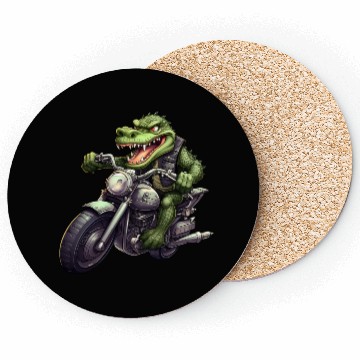 Discover Alligator Motorcycle / Motorcyclist Alligators Coasters