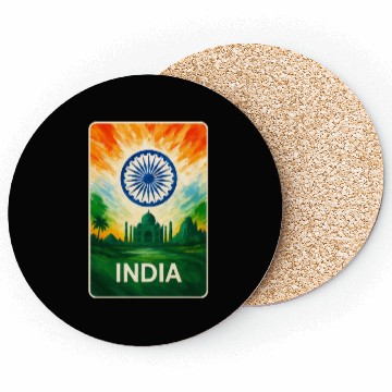 Discover India Landscape Design Coasters